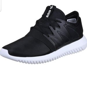 Adidas size 9 black and white Tubular Viral shoes